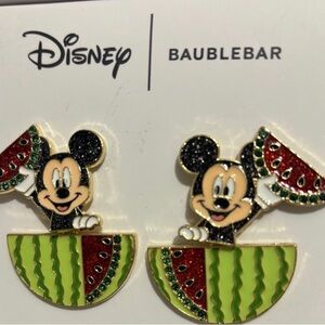 BaubleBar Disney Mickey Watermelon Earrings